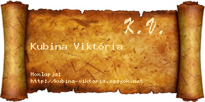 Kubina Viktória névjegykártya